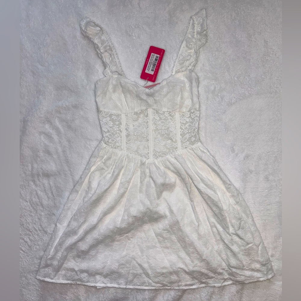 NWT Beginning Boutique White Mini Sundress